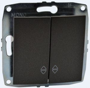 Despina/Larissa Механизм выключателя СУ 2 кл. проходной 10А графит IP20 Mono