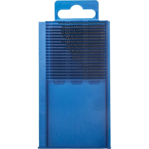 20шт(0.33-1.0мм), Набор сверл по металлу, для печатных плат, сталь Р6М5 ЗУБР