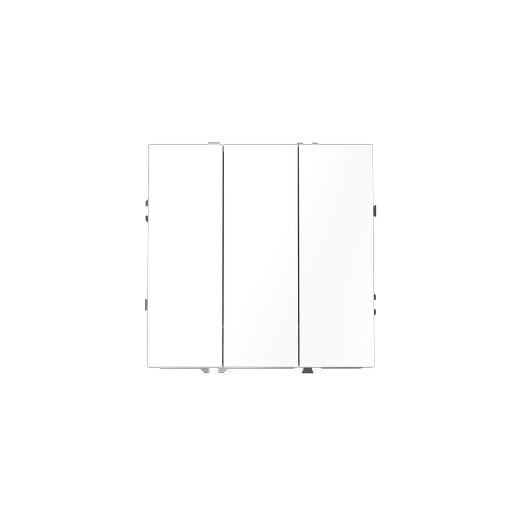 Выключатель встраиваемый Voltum S70 трехклавишный 10А, (белый матовый)