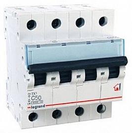 Выключатель автоматический ВА МОД 4П 63А С 6кА TX3 Legrand