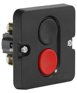 Пост управления ПКЕ 622 У2, 10А, 660В, чёрный и красный цилиндр, в нишу, IP54 Электротехник