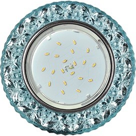 Св-к GX53 H4 LD7040 Круг "Бабочки" 4000K голубой/хром 35x125 Ecola