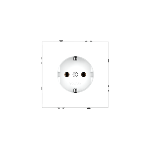 Розетка встраиваемая Voltum S70 с заземлением 16А, (белый матовый)
