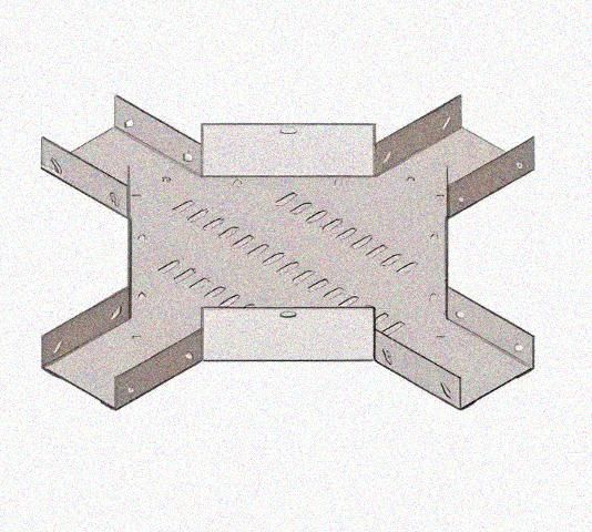Лоток крестообразный перфорированный КМ 600х65 УТ1,5, оцинкованный лист S1,5