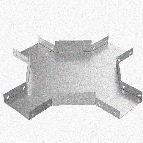 Лоток крестообразный замковый глухой КМЗГ 100х65 УТ1,5, оцинкованный лист S1,0