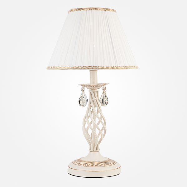 Классическая настольная лампа 1*E27 60Вт белый с золотом IP20 Amelia (10054/1 белый с золотом) Eurosvet