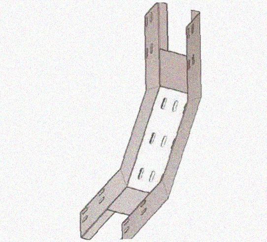 Лоток перфорированный КП 200х65-90 УТ1,5 для поворота трассы вверх на 90, горячее цинкование, S1,0