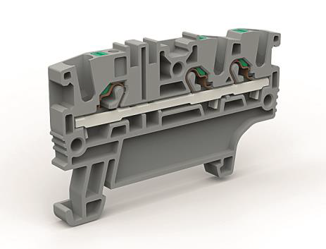 Проходная клемма 3 точки подключения на 2,5 кв.мм синяя DKC