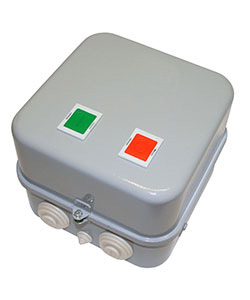 Пускатель электромагнитный ПМ12-063161 У3 В, 220В/50Гц, 2з+2р, 63А, нереверсивный, без реле, в корпусе IP40, с кнопками ПУСК и СТОП Электротехник