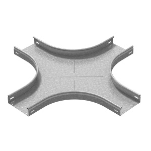 Разветвитель крестообразный плавный универсальный к лотку 150х80 радиус 200 мм, толщ. 1,5 мм, гор. цинк Ostec