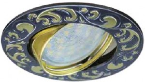 Светильник MR16 DL114 Лианы черный хром/золото Ecola