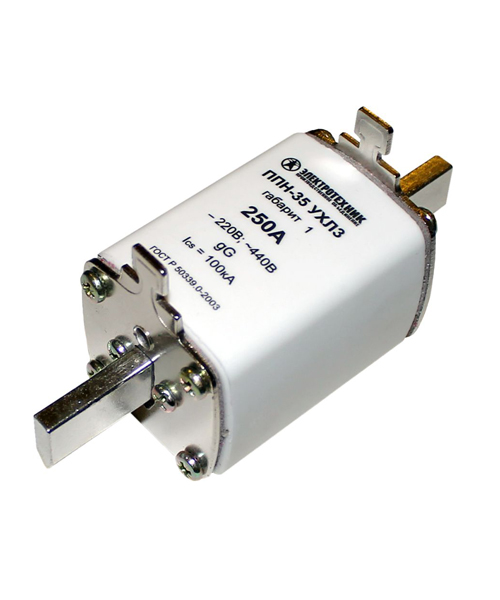 Плавкая вставка ППН-35 УХЛ3, 63А, габарит 1, IP00 Электротехник