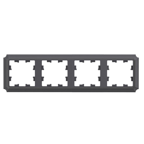 ATLASDESIGN ANTIQUE 4-постовая рамка, универсальная, базальт Systeme Electric