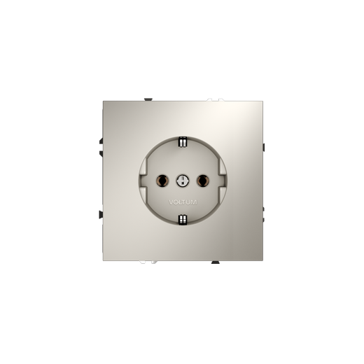 Розетка встраиваемая Voltum S70 с заземлением 16А, (кашемир)