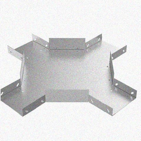 Лоток крестообразный замковый перфорированный КМЗ 300х80 УТ1,5, нержавеющая сталь, S0,8