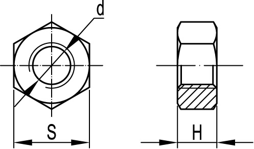 Гайка шестигранная М8 DKC