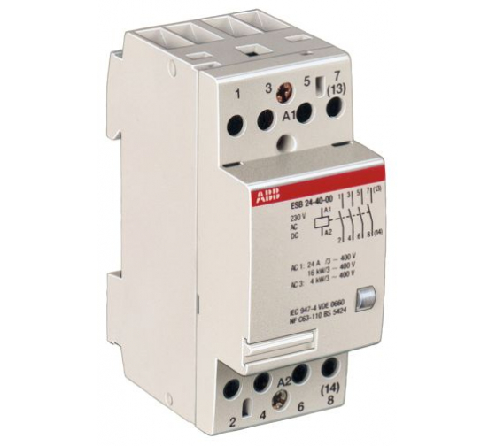 Контактор модульный ESB-40-40 (40А AC1) катушка 220В АС/DC