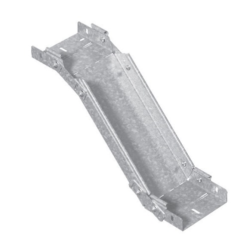 Поворот вертикальный регулируемый 400х100, толщ. 1,0 мм, Сендзимир цинк Ostec