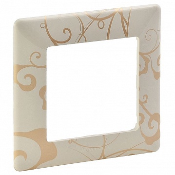 СНЯТ Valena LIFE Рамка горизонтальная 1-м . ампир бежевый IP20 Legrand