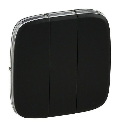 Valena Allure Лицевая панель выключателя СУ 3-кл . черный матовый IP20 Legrand