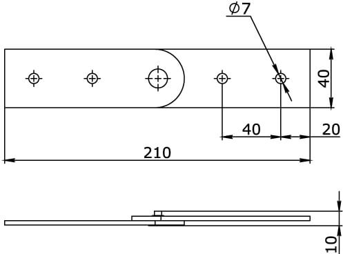 Шарнирный соединитель вертикальный Н - 80 мм, стеклопластик G5 DKC