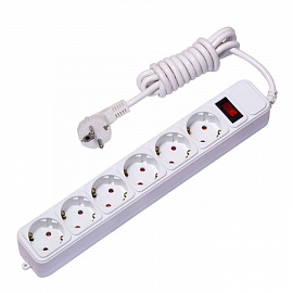 Сетевой фильтр 6*1,8м 16А/3,2кВт с выкл, c/з ПВС 3х1,0 Блокбастер XL PROxima EKF