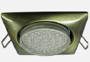 Светильник встр. GX53 Н4 Квадрат черная бронза 41x107 Ecola