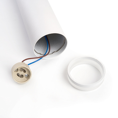 Светильник потолочный на подвесе MR16 35W 230V белый D55хH200 ML1708 Barrel LUNA FERON