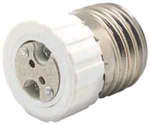 Переходник с цоколя E27 на MR16 белый ECOLA