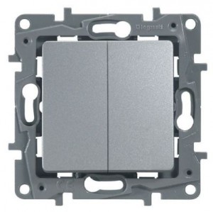 Etika Механизм переключателя СУ 2-кл. 10АХ алюминий IP20 Legrand