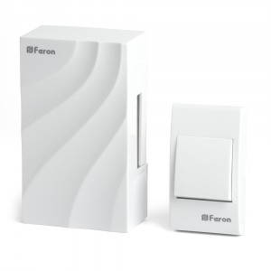 Звонок с кнопкой электромеханический проводной, 230V белый 119х70х37мм DB-102 Feron