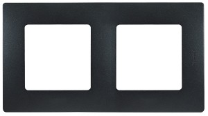 Etika Рамка горизонтал./вертикал. 2-м . антрацит IP20 Legrand