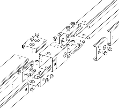 Разворот плоскости глухой правый 50х50, цинк-ламельный DKC