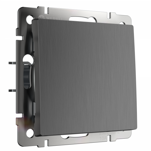 Встраиваемые механизмы Выключатель СУ 1-кл. 16А графит рифленый IP20 Werkel