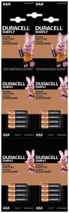 Элемент питания LR03/286 BL16 (отрывная лента-блистер 4х4) Duracell
