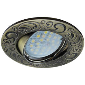 Св-к литой поворот.Лианы DL114 MR16 GU5.3 черненая бронза Ecola