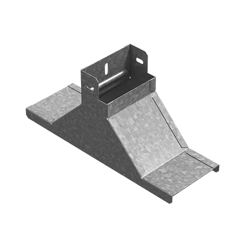 Крышка-ответвитель вертикальный к лотку 200х50, толщ. 1,0 мм, Сендзимир цинк Ostec