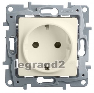 Etika Механизм розетки без лицевой панели СУ 1 мест 16А слоновая кость IP20 Legrand