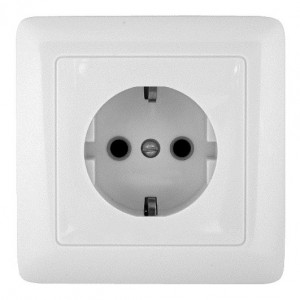 ХИТ Розетка 1местная СП с/з, без шторок 16А белый IP20 Schneider Electric