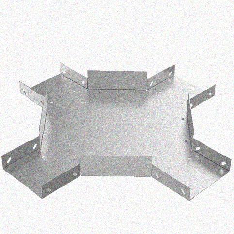 Лоток крестообразный замковый перфорированный КМЗ 50х50 УТ1,5, оцинкованный лист, S1,0