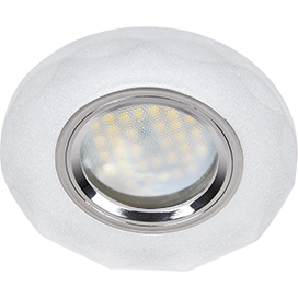 Ecola MR16 GU5.3 DL1653 св-к Стекло с вогнутыми гранями Матовый/Хром 25x90 FN1653EFF