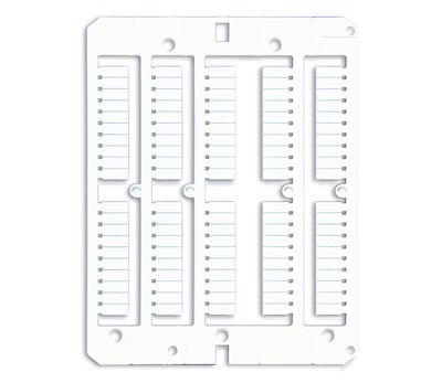 Маркировка для клемм ДКС, жесткая, 4х10мм. Период 4мм. Белая DKC