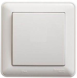 W59 AQUA Переключатель СУ 1-кл. в сборе 10А белый IP44 Schneider Electric