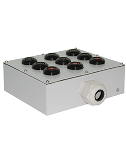 Пост управления ПКУ-15-21.331-54У2 (6*ВК30-10-11110-54(1з+1р) черная + 3*ВК30-10-11110-54(1з+1р) красная + PG-36) Электротехник