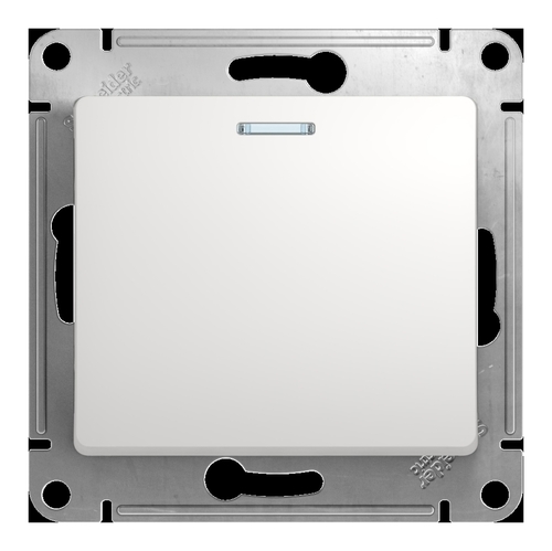 GLOSSA  Механизм переключателя СУ 1-кл. с индикатором 10А бел. . Schneider Electric