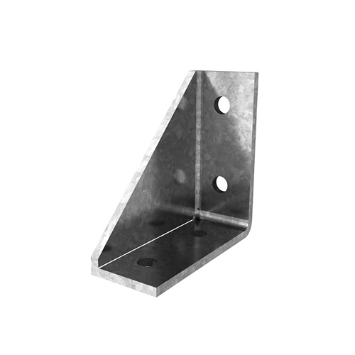 Уголок крепежный двойной усиленный, толщ. 5,0 мм, гальван. цинк Ostec