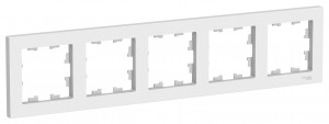 ATLASDESIGN Рамка универсальная 5-м . белый IP20 (уп.5шт) Schneider Electric