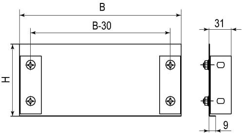 Заглушка цельная ТС 300х100 DKC