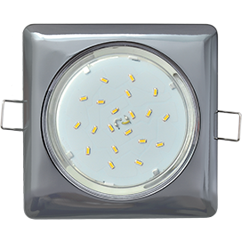 Св-к встр  GX53 H4 Square Квадрат Черный хром 41x107 Ecola