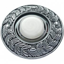 Св-к накладка гипсовая "оливковый венок" для GX53 H4 чернёное серебро Ecola